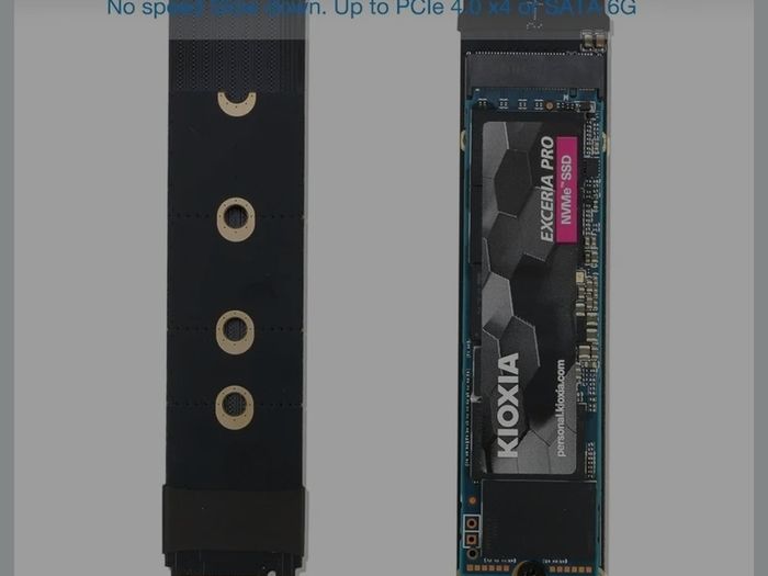 M.2 NVMe Extension Cable NVMe Extender for M-Key and B+M-Key SSDs in Sizes 2280-2260-2242-2230 Supports PCIe 4.0 and SATA 6Gbps 30 cm