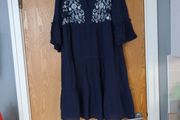 Vera Moda Lined Navy   Dress. S. L 14/16.   B.N.W.T