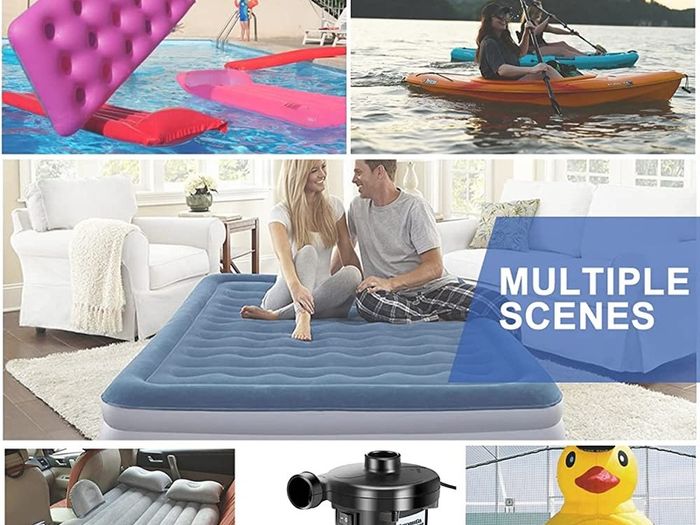 Electric Air Pump, portable quick fill AC Inflator Deflator with 3 Nozzles 220V AC/150W 50/60Hz Quick Fill Electric Pump for Inflatable Air Mattress Pump Air Bed Pool Toy Raft Boat (FREE SHIPPING)
