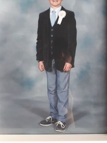 Communion suit for tall well built boy