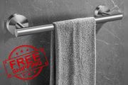 NEW SALE | Towel Rail Stainless Steel Towel Holder Bath Towel Holder Towel Rail 12 Inches Silver