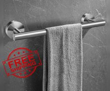 NEW SALE | Towel Rail Stainless Steel Towel Holder Bath Towel Holder Towel Rail 12 Inches Silver