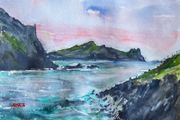 sleeping giant watercolour