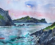 sleeping giant watercolour