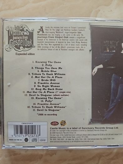 Ian Matthews CD - Journeys From Gospel Oak
