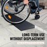 1.6" Rise Cuttable Threshold Ramp for Sweeping Robot, 35.4" Wide Natural Rubber Wheelchair Ramp Image 5