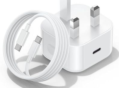 iPhone 16 15 Charger, 20W USB C Charger Plug, with 2M Fast Charging Cable, Fast Charger Plug for iPhone 16/15/15 Plus/15 Pro/15 Pro Max,iPad Air 5/4