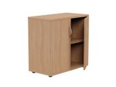 Lockable Bookcase H770mm - 2 Levels - Beech