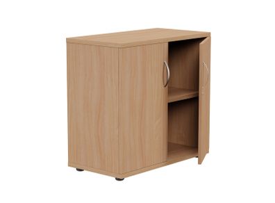 Lockable Bookcase H770mm - 2 Levels - Beech