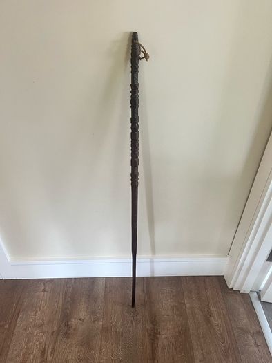 Antique Folk Art Carved Walking Stick