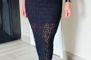 Brand new Black Frill Hem Lace Midi Skirt, NEW LOOK, SIZE 8