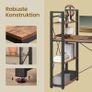 Industrial Computer Desk with Reversible Storage Shelves 120 cm Image 2