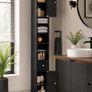 Slim Bathroom Storage Cabinet  Tall Space Saving Bathroom Cabinet with Drawer & Double Door Storage, 180cm Image 3