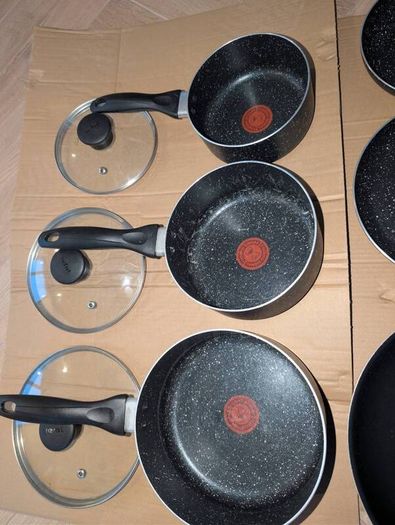 Tefal stone non-stick set & wok (pots & pans)