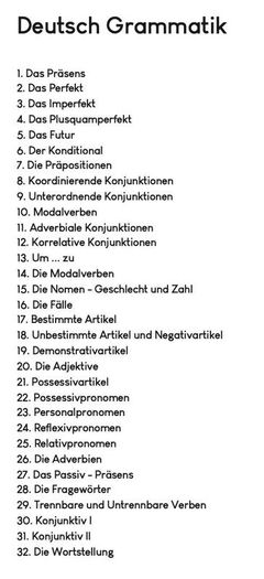 Leaving Cert German Grammar Notes