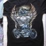 Vintage Wild Wolf Harley Motorcycles T Shirt  Glow In The Dark M Image 2