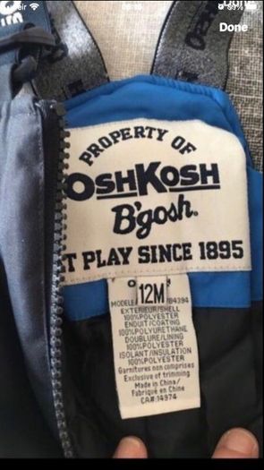 Boys oshkosh suit 12 mths