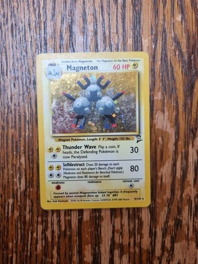 Holo Magneton Base Set 2 Vintage Pokemon Card