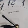 Da Vinci wall clock quartz black plastic frame in working order none ticking.. Image 3