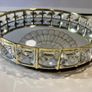Decorative Gold Mirror Tray with Glass Gems (2 sizes available) Image 2