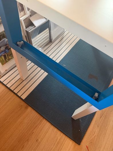 IKEA Pahl 130cm x 58cm Blue and White