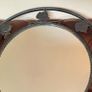 Large Vintage Style Circular Wall Mirror Black Wrought Iron Scroll Edge Metal Frame Vine Leaf Leaf Motifs Image 5