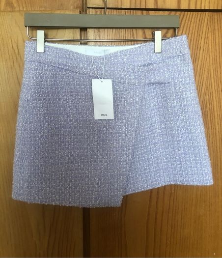New MNG Mango Gigi mini wrap skirt size XS tweed