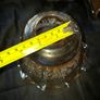Old Glass Lamp Shade made of light Amber Glass with a Ruffled Edge Image 7