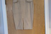 River Island Beige. A-Line Faux Suede Skirt.  S.12.  B.N.W.T.