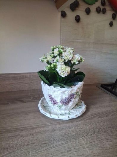 Handmade newspaper basket