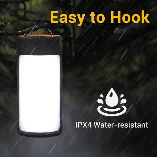 NEW SALE | LED Camping Lights, Rechargeable Camping Lanterns with 400LM 5 Light Modes Water-Resistant, Portable Emergency Tent Lights for Camping Power Cuts Hiking (Orange, 2 Pack)