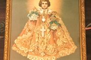 Vintage Framed Religious Art Print 'Infant Jesus Of Prague '