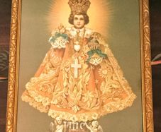 Vintage Framed Religious Art Print 'Infant Jesus Of Prague '