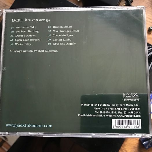jack l - broken songs      CD