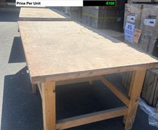 Heavy Duty Wooden Work Bench 244cm Workshop Table