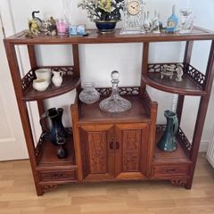 Solid Rosewood Display Cabinet/ Drinks Cabinet