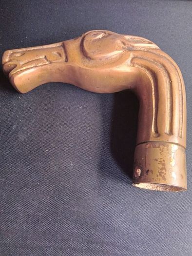 Vintage Brass Horse Head Walking Stick Handle