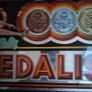 Vintage Bally "Medalist" slot machine glass panel belly glass 1970s Image 3