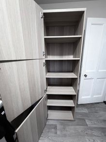 Tall Storage Cabinet / Pantry Unit - Oak Finish
