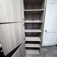 Tall Storage Cabinet / Pantry Unit - Oak Finish