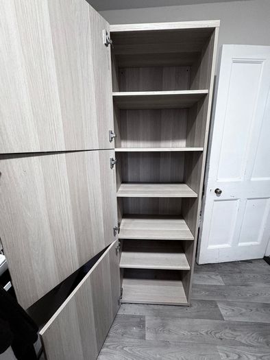Tall Storage Cabinet / Pantry Unit - Oak Finish