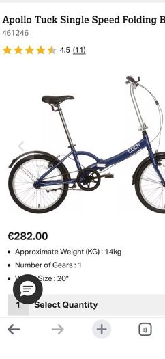 Apollo Tuck folding Bike