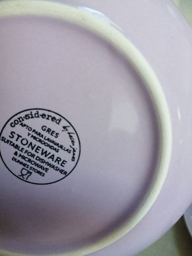 Considered by Helen James mug on plate