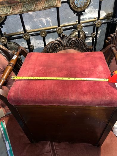 antique Piano stool with drawer for music sheets
