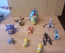 Collection of Pokemon figures.