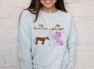 main image for ad Me before coffee and me after coffee horse unicorn sweatshirt jumper