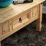 Movian Corona Rectangular Coffee Table With Drawer, Made From Distressed Waxed Solid Wood, Pine, 56 cm D x 94 cm W x 45 cm H Image 3