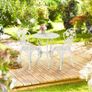 French Country Style Bistro Set Antique Black  Bronze White  Finish Image 7
