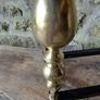 Antique Fire dogs and 4 piece fire set solid brass tops and steel Image 7