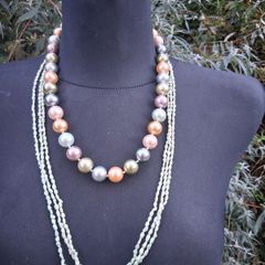Kenneth Jay Lane Pearl Necklace and A Vintage Pearl Necklace